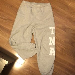 Aritzia TNA Cozy Fleece Mega Sweatpant w/ Leg Logo